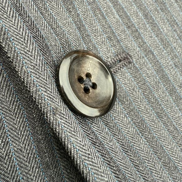 Tom James Royal Classic Suit 2pc Holland & Sherry Savile Row Striped 40L 32x33 - Picture 6 of 16